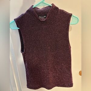 NWT Steve Madden Shimmering Purple Knit Top